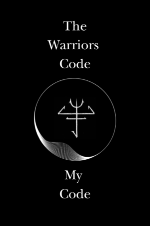 The cover of the journal for men that say the warriors code - My code.